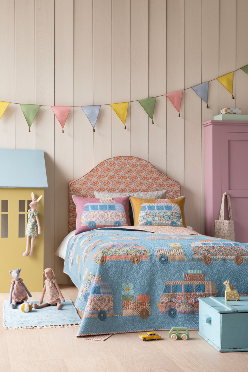 Tilda Patchwork Stoff Baumwolle - Wallflower - Blue